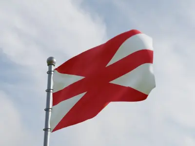 Animated Turkey Flags  3D model
