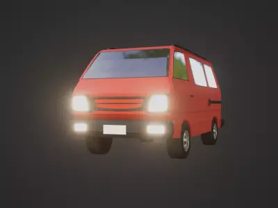 Omni lowpoly car Free 3D model