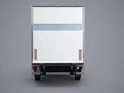 Renault Master 2025 Lift Gate Box Truck 3D Model Low-poly 3D model