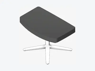 Furniture - Seating - Contemporary - Cordia Lounge - Footstool Low-poly 3D model