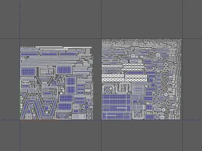 machine gun Subdiv model with UVs 3D model