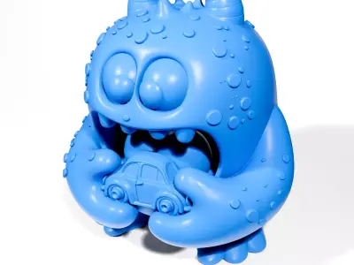 Devouring monster Toy 3D print model