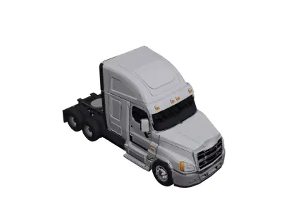 Freightliner Cascadia Low Poly Highway Semi Truck Low-poly 3D model