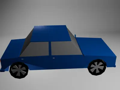 Low Poly Car Free low-poly 3D model 10