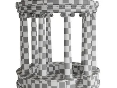 Ancient Greek round monument 3D model