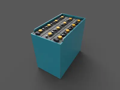 Forklift Battery Low-poly 3D model