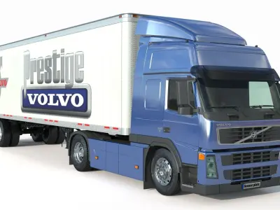 Volvo 460 FM  Semi Truck 3D model