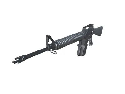 26-Assault-Rifle-M16-gun model 3d game ready model  Low-poly 3D model