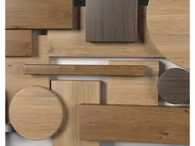 Wall shapes Decoration - Wood - 60x35 - Collection - Part 2 3D model