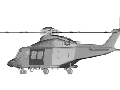 AW - 139 Helicopter 3D print model
