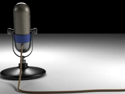 Vintage Microphone 3D model
