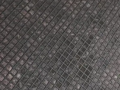 Industrial Diamond Square Metal Plate PBR Seamless Texture