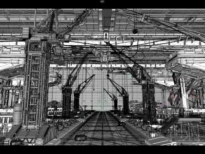 technology factory 3D model purchase