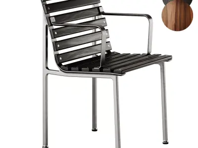 Traverse Garden Chair with armrests by Hay 3D model