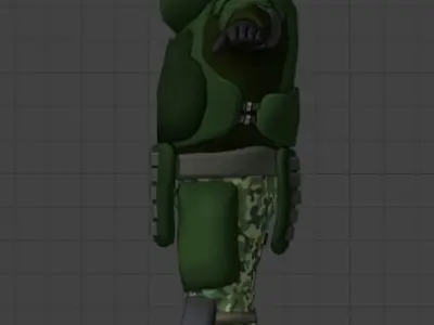 Military Soldier Pack Low-poly 3D model