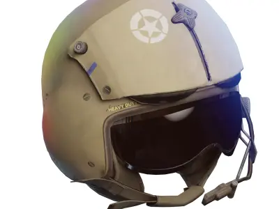 Military helmet with goggles  3D model