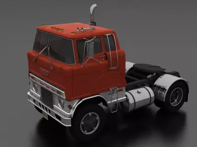 H-Series HD-950 Semi Truck Day Cab 1961 Low-poly 3D model