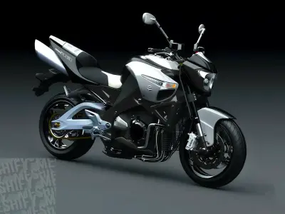 2008 Power Cruiser Motorcycle 3D model