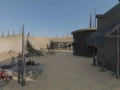 Desert Settlement 3D model purchase