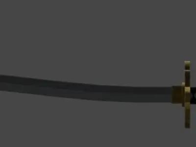 Gold Katana  3D model
