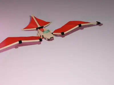 Old Time Plane Low-poly 3D model