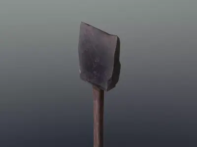 Shovel - Obsidian Low-poly 3D model