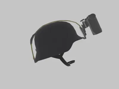 German Helmet and Night Vision Free 3D model