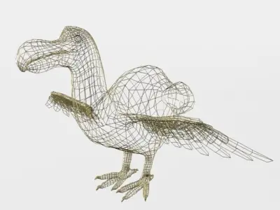 Dodo - Raphus cucullatus Low-poly 3D model