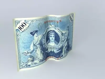 Germany  100 Mark Banknote1908 Free 3D model