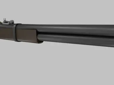 Winchester Repeater Rifle Lever Action Game Ready Low-poly 3D model