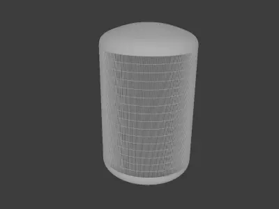 Cylindrical Vessel  Free low-poly 3D model