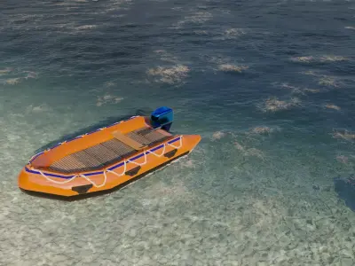 Zodiac boat 3D model by Gencos