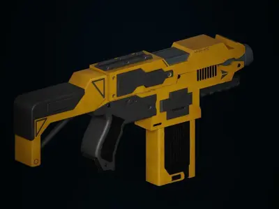 Sci Fi SMG - Submachine gun Low-poly 3D model Low-poly 3D model