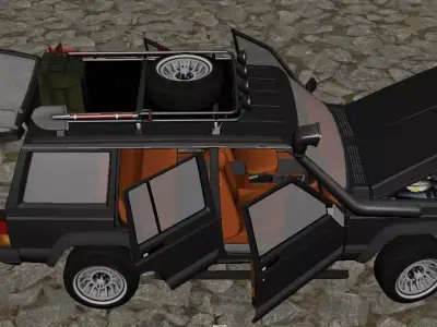 Jeep Cherokee XJ  Low-poly 3D model
