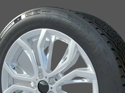 wheel Rim Tire 6 3D model