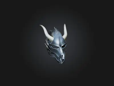 Dragon Helm Low-poly 3D model