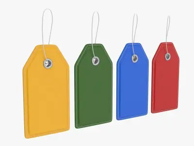 Price Tag Low-poly 3D model