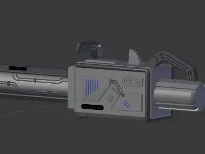 CW The Flash Season 3 - Speed Force Bazooka Low-poly 3D model