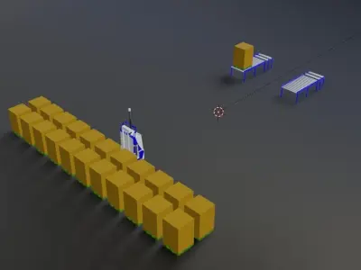 Fork Lift AGV 3D Designed model 3D model