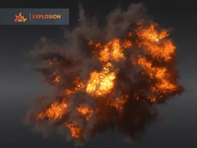 High Resolution Grenade Explosion 3D model