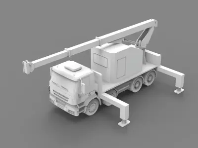 STL printable truck 3D print model 3D print model