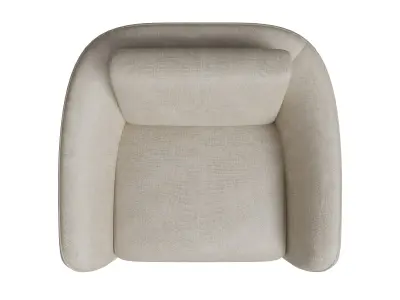 Chair With Wood Accent Beige Low-poly 3D model