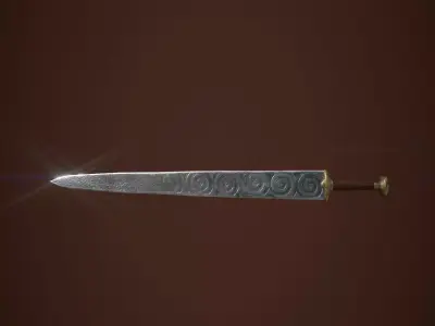 Low Poly Game-Ready Fantasy Sword  Low-poly 3D model