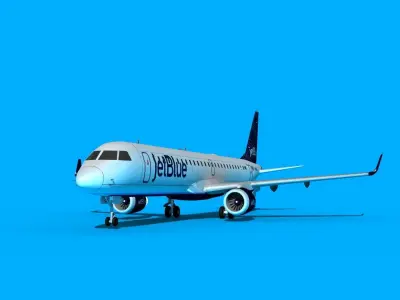 Embraer Emb-190 Jet Blue 3 3D model