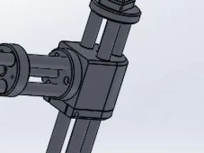 The Xz axis manual adjustment mechanism 3D model