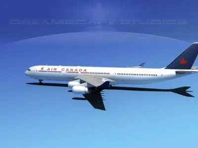 Airbus A340-600 Air Canada 3D model