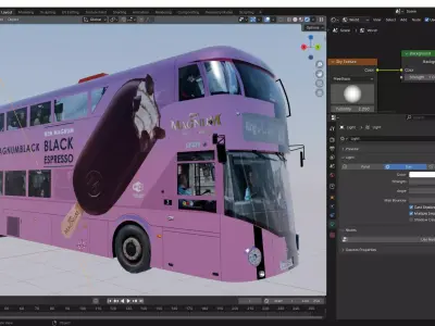 Wrightbus Routemaster Magnum ice livery Low-poly 3D model