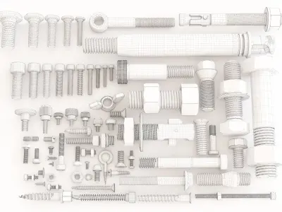 Nuts Bolts and Screws vol 03 3D model