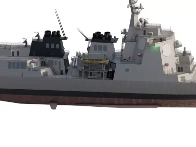 JAPAN NAVY guided missile destroyer 3D model
