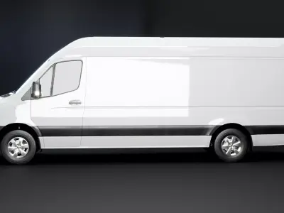 Mercedes Sprinter High Roof Long Low-poly 3D model